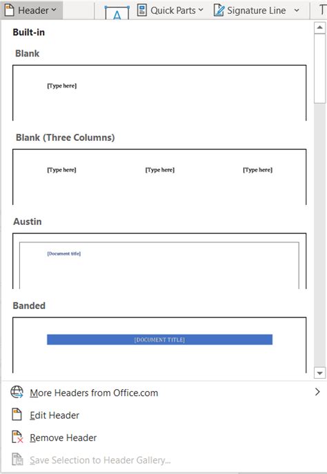 How To Insert Header Only On First Page Of Ms Word Document