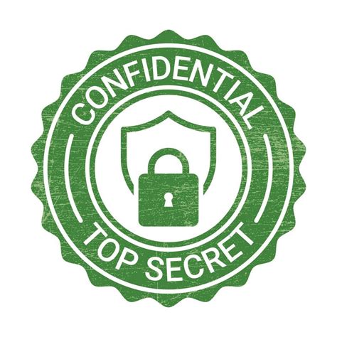 Confidential Rubber Stamp Confidential Seal Confidential Badge Top