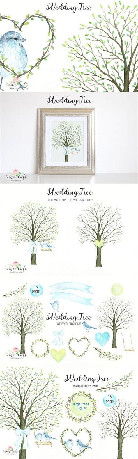 Wedding Tree Watercolor Clipart Tree Wedding Watercolor Trees