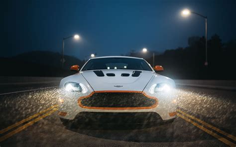 Download Wallpapers 4k Aston Martin V12 Vantage S Night 2017 Cars