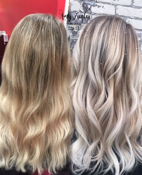 Before And After Transformation Snow White Blonde Platinum Balayage Ombre