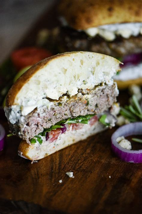 Greek Lamb Burger With Tzatziki Sauce Recipe Lamb Burgers Greek