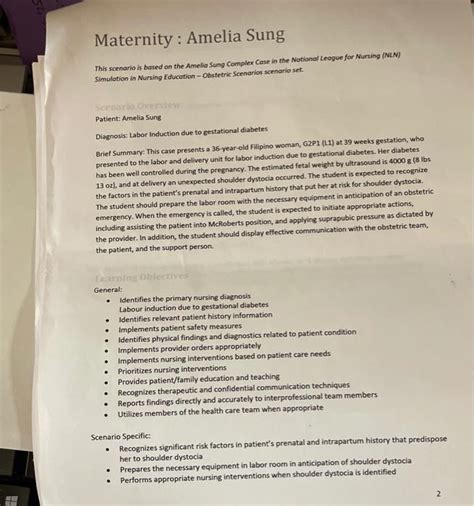 Maternity Amelia Sung This Scenario Is Based On The