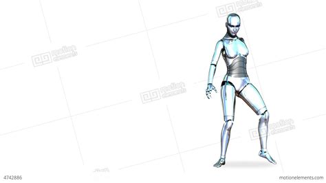 Dancing Robot Girl Stock Animation 4742886