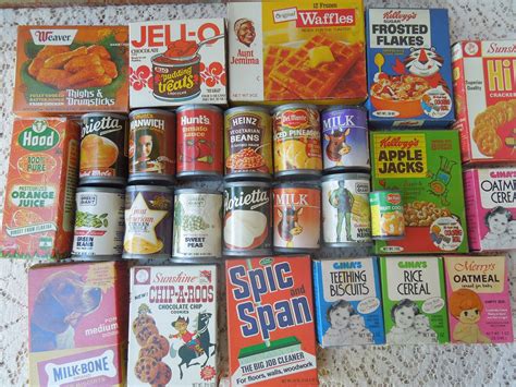 Vintage 1970s Toy Food 28 Pieces Grocery Store Play Items Etsy