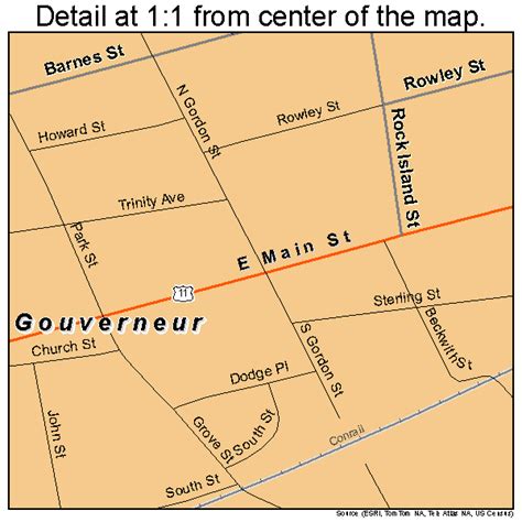 Gouverneur New York Street Map 3629597