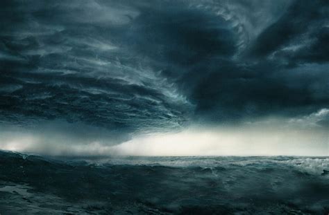 Framed Print Massive Storm At Sea Picture Poster Hurricane Tornado