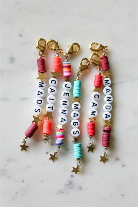 Custom Name Keychain Etsy Beaded Bracelets Diy Beads Bracelet