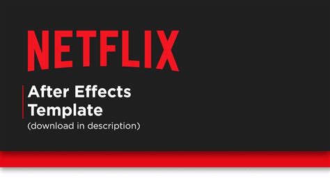 As i promised, here is a netflix intro tutorial. Netflix After Effects Template - YouTube