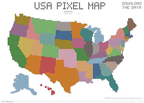 Flag Of United States Of America Usa Pixel Art Pixel