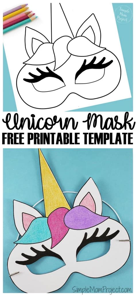 Unicorn Face Masks With Free Printable Templates Mask For Kids