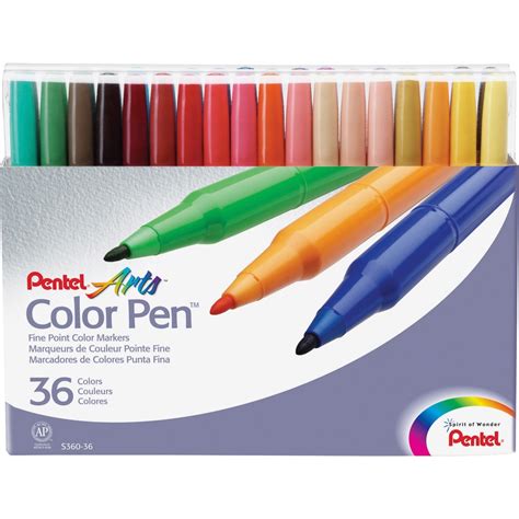 Pentel Arts Fine Point Color Pen Markers Assorted Water Based Ink