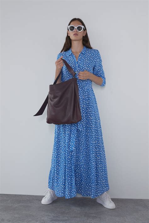 Image 2 Of Long Printed Dress From Zara Zara Dresses Casual Dresses