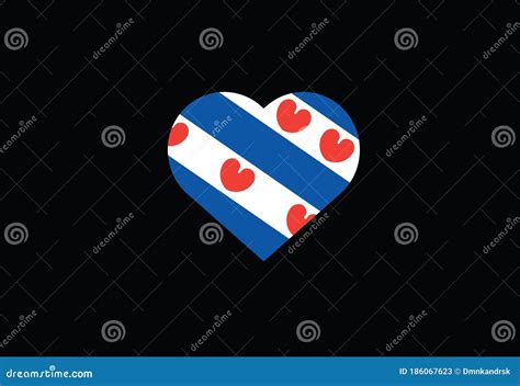 friesland flag holland region netherlands province stock vector illustration of city