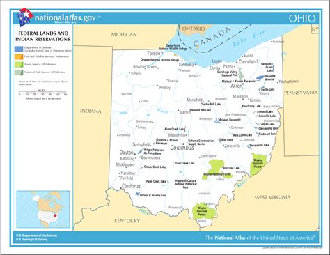 Map Of Ohio Map Of Federal Lands And Indian Reservations