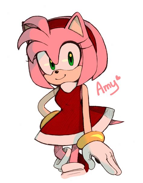 Amy By Halgalaz On Deviantart Amy Rose Amy The Hedgehog Chibi Sketch