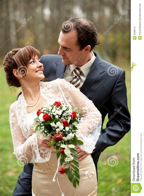 The best gift for the wedding couple is home decor. Couple On Their Wedding Day Stock Photo - Image of happily ...