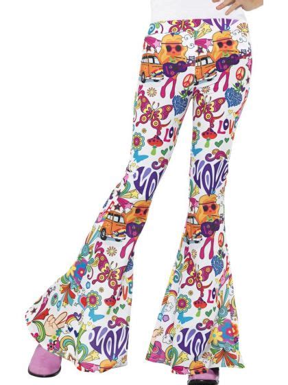 Groovy Flared Pants Hippie Womens Costume Blossom Costumes