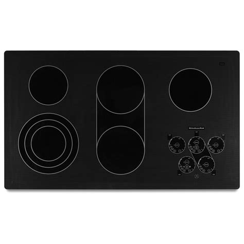 Kitchenaid 36 In Smooth Surface Electric Cooktop Black At