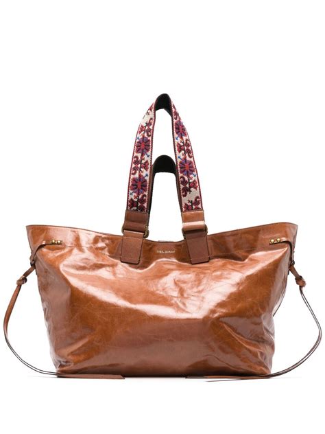 Isabel Marant Brown Wardy Leather Tote Bag Browns
