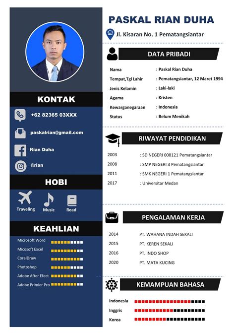 Contoh Cv Lamaran Pekerjaan Simple Contoh Cv Lamaran Kerja Doc Best