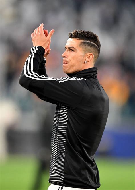 Christiano Ronaldo Of Juventus Applauds The Crowd Ahead Of The Uefa