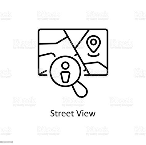 Street View Vector Outline Icon For Web Isolated On White Background