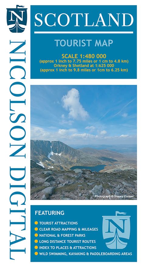 Nicolson Scotland Tourist Map New Edition Alba Wholesale