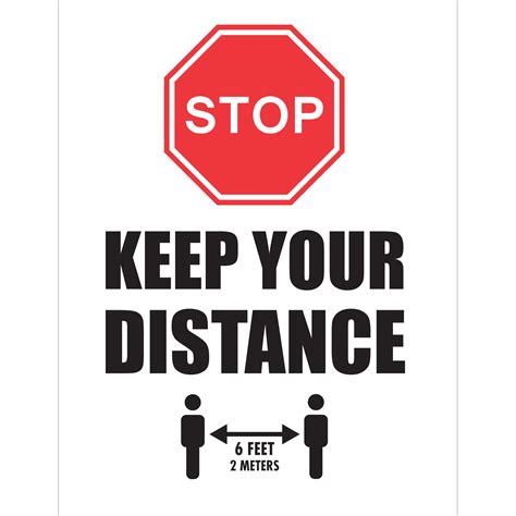 Stop Keep Your Distance Poster Plum Grove