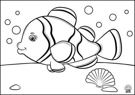 Sea Creatures Coloring Pages For Preschoolers