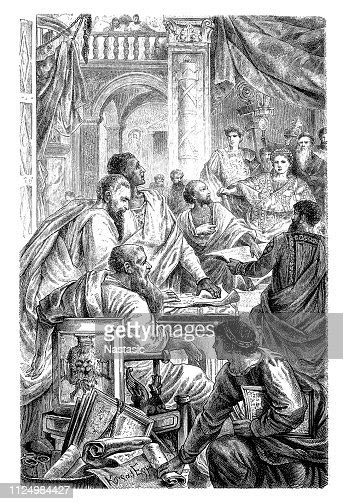 The First Council Of Nicaea By The Roman Emperor Constantine I In 325