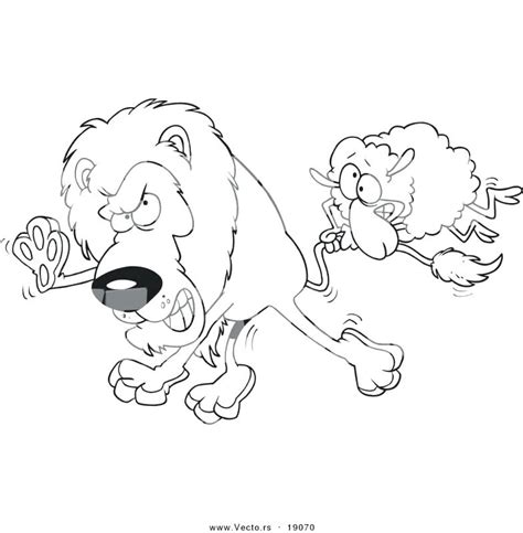 Lion And Lamb Coloring Page At Getdrawings Free Download