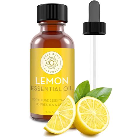 Amazon Com Lemon Essential Oil 1 Fl Oz 100 Pure Undiluted Lemon