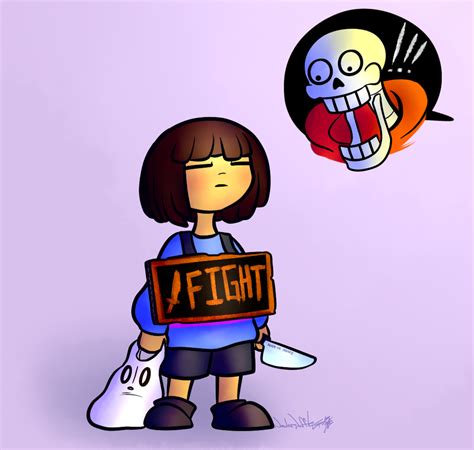 Frisk Wearing A Very Scary Costume By Wonder Waffle On Deviantart