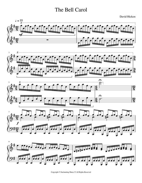 My previous piano arrangements needed orchestral (or track) accompaniment but no accompaniment is needed for this version. Carol of the Bells David Hicken | Piano Sheet Music | Pinterest | Carol of the bells, Sheet ...