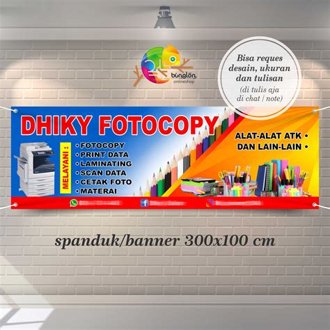 Spanduk Banner Fotocopy Cetak Foto Custom Desain Lazada Indonesia