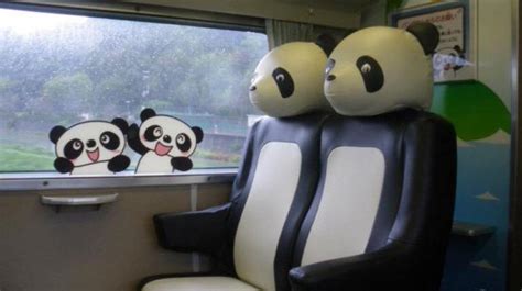 Panda Themed Subway Train Starts Running In China