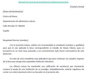 Carta Recomendacion Academica Beca Ejemplo De Carta Cartas De