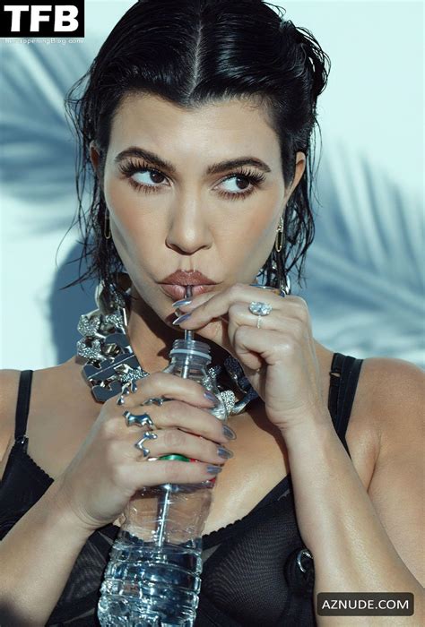 Kourtney Kardashian Sexy Poses Showing Off Her Hot Tits In A Photoshoot