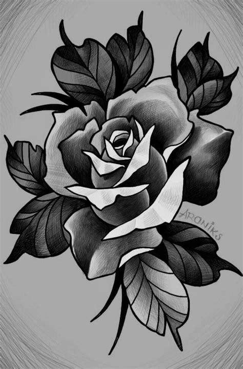 Rose Drawing Tattoo Flower Art Drawing Roses Drawing Tattoo Design