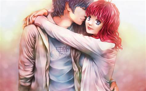 Sweet Kissing And Hugging Anime Wallpapers Wallpaper Cave