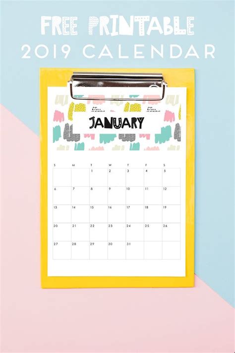 8 Fun Free Printable Calendars To Keep You Organized In 2019