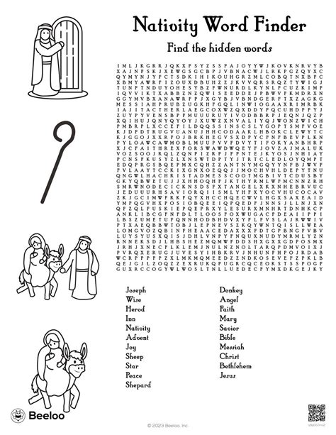 Nativity Themed Word Searches Beeloo Printable Crafts And Activities