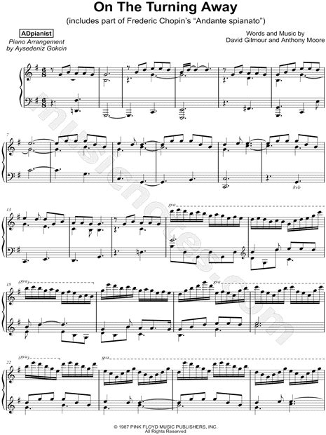 Aysedeniz Gokcin On The Turning Away Sheet Music Piano Solo In G Major Download And Print