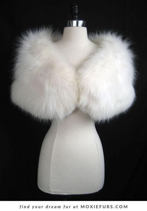 Fluffy Arctic Fox Fur Stole Real Fur Shawl White Fur Bridal Wrap