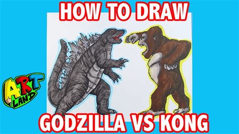 How To Draw Godzilla Vs Kong Howtocx