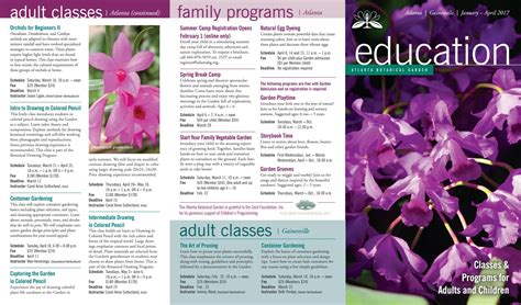 Education Brochure Jan April 2017 By Atlanta Botanical Garden Issuu