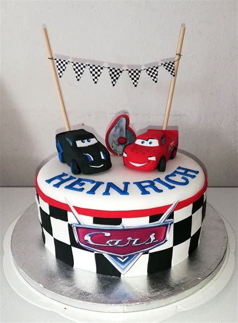 Cars Theme Cake Checkered Flag Cars Theme Cake Themed Cakes