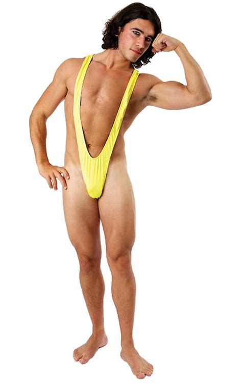 Orion Costumes Mens Yellow Borat Mankini Thong Swimsuit Novelty Stag