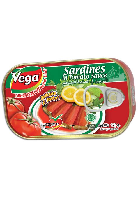 Sardines In Tomato Sauce 125g Vega Foods Corporation Singapore